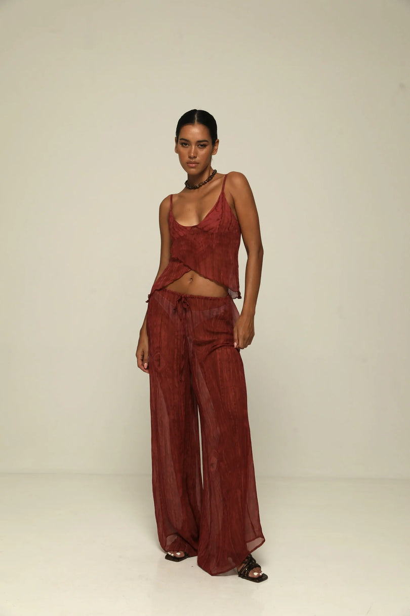 The Wide-leg Pant Hibiscus ranacoatelier