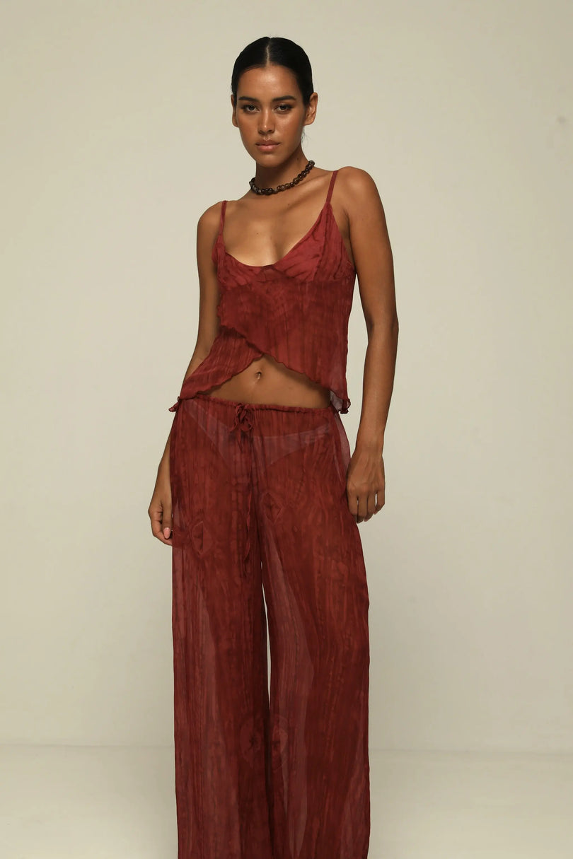 The Wide-leg Pant Hibiscus ranacoatelier