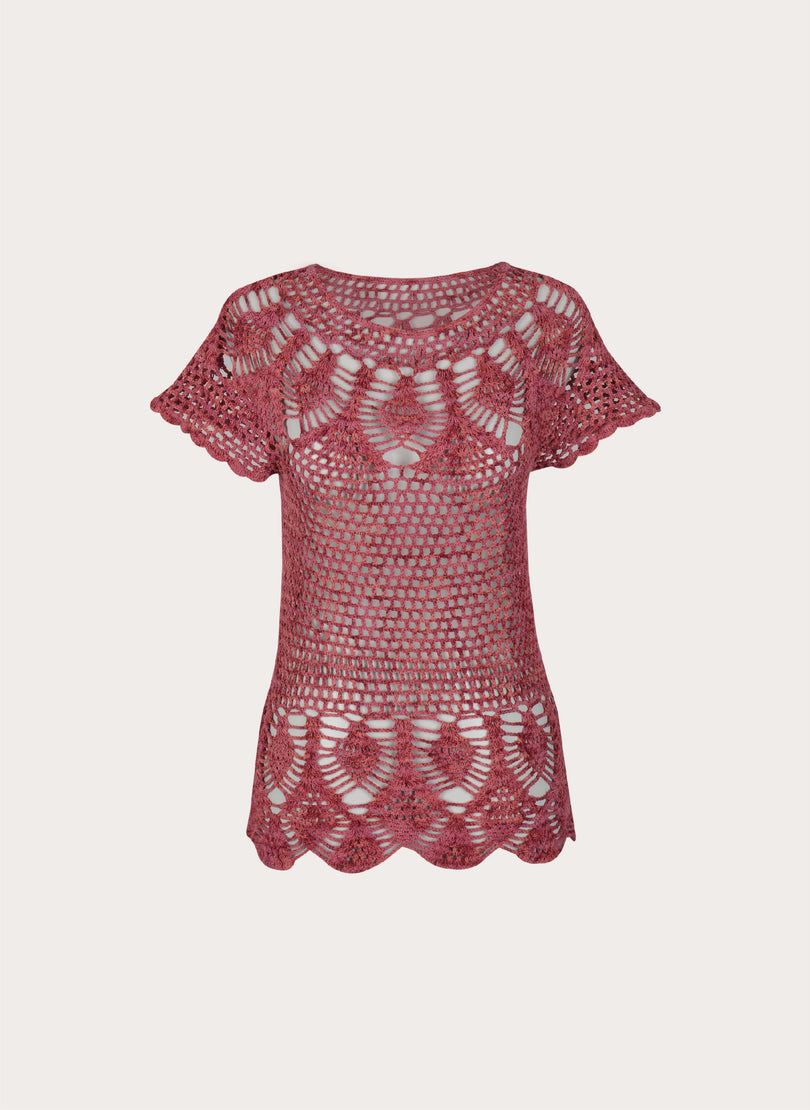 Crochet Top Claudette Hibiscus