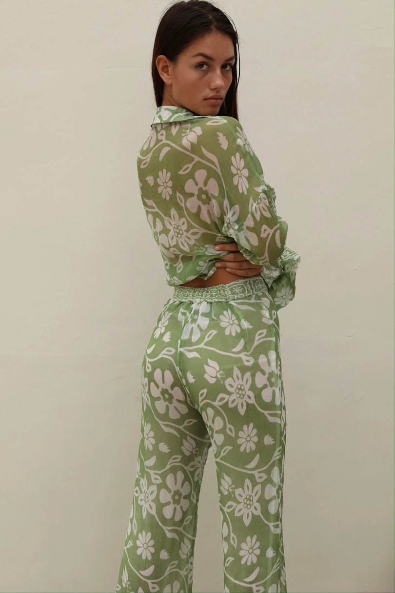 Flared Pant Moss ranacoatelier